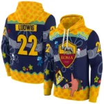 Customized As Roma Spongebob Patrick Star Red Navy Hoodie Best Selling