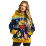 Customized As Roma Spongebob Patrick Star Red Navy Hoodie Best Selling
