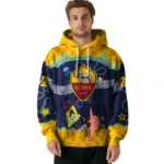 Customized As Roma Spongebob Patrick Star Red Navy Hoodie Best Selling