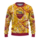 Customized As Roma Streak Overlay Red Sweater Best Selling