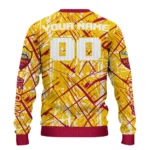Customized As Roma Streak Overlay Red Sweater Best Selling