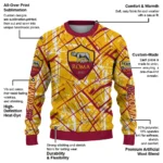 Customized As Roma Streak Overlay Red Sweater Best Selling