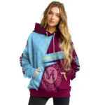 Customized Aston Villa Abstract Shape Claret Hoodie Best Selling