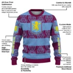 Customized Aston Villa Bulldog Motif Sweater Best Selling