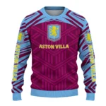 Customized Aston Villa Chevron Pattern Claret Sweater Best Selling