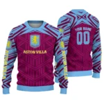 Customized Aston Villa Chevron Pattern Claret Sweater Best Selling