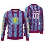 Customized Aston Villa Chevron Rows Claret Sweater Best Selling