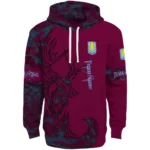 Customized Aston Villa Deer Silhouette Claret Hoodie Best Selling