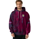 Customized Aston Villa Deer Silhouette Claret Hoodie Best Selling