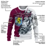Customized Aston Villa Jesus Tears Claret White Sweater Best Selling