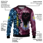 Customized Aston Villa Skull Collage Claret Sweater Best Selling