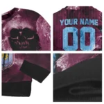 Customized Aston Villa Skull Collage Claret Sweater Best Selling