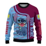 Customized Aston Villa Stitch Art Prints Claret Sweater Best Selling