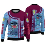 Customized Aston Villa Stitch Art Prints Claret Sweater Best Selling