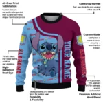 Customized Aston Villa Stitch Art Prints Claret Sweater Best Selling