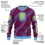Customized Aston Villa Stripe Motion Claret Sweater Best Selling