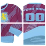 Customized Aston Villa Stripe Motion Claret Sweater Best Selling