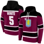 Customized Aston Villa Striped Pattern Claret Hoodie Best Selling