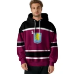 Customized Aston Villa Striped Pattern Claret Hoodie Best Selling