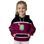 Customized Aston Villa Striped Pattern Claret Hoodie Best Selling