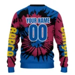 Customized Barcelona Burst Swirl Blue Sweater Best Selling