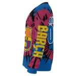 Customized Barcelona Burst Swirl Blue Sweater Best Selling
