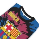 Customized Barcelona Burst Swirl Blue Sweater Best Selling