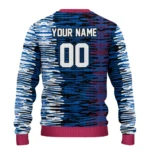 Customized Barcelona Camouflage Stripe Blue White Sweater Best Selling