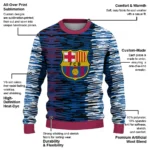 Customized Barcelona Camouflage Stripe Blue White Sweater Best Selling