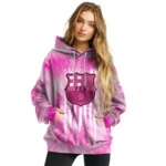 Customized Barcelona Cancer Support Pink Hoodie Best Selling