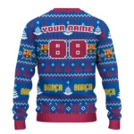 Customized Barcelona Christmas Designs Blue Sweater Best Selling
