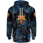 Customized Barcelona Hunting Theme Blue Black Hoodie Best Selling