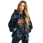 Customized Barcelona Hunting Theme Blue Black Hoodie Best Selling