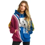 Customized Barcelona Peeking Snoopy Blue Hoodie Best Selling