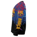 Customized Barcelona Pixel Flow Blue Black Sweater Best Selling