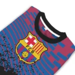 Customized Barcelona Pixel Flow Blue Black Sweater Best Selling