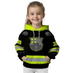 Customized Barcelona Safety Motif Black Neon Green Hoodie Best Selling