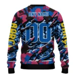 Customized Barcelona Skull Horde Blue Sweater Best Selling