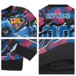 Customized Barcelona Skull Horde Blue Sweater Best Selling