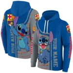 Customized Barcelona Stitch Blue Hoodie Best Selling