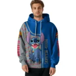 Customized Barcelona Stitch Blue Hoodie Best Selling