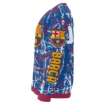 Customized Barcelona Streak Overlay Blue Sweater Best Selling