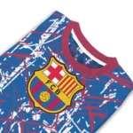 Customized Barcelona Streak Overlay Blue Sweater Best Selling