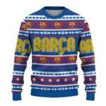 Customized Barcelona Tent Stripes Blue White Sweater Best Selling