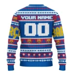 Customized Barcelona Tent Stripes Blue White Sweater Best Selling