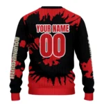 Customized Bournemouth Burst Swirl Red Sweater Best Selling