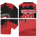 Customized Bournemouth Burst Swirl Red Sweater Best Selling