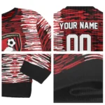 Customized Bournemouth Camouflage Stripe Red White Sweater Best Selling