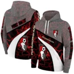 Customized Bournemouth Hexagonal Mesh Red Black Gray Hoodie Best Selling