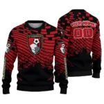 Customized Bournemouth Pixel Flow Red Black Sweater Best Selling